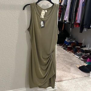 NWT Light olive colored tank dress - M